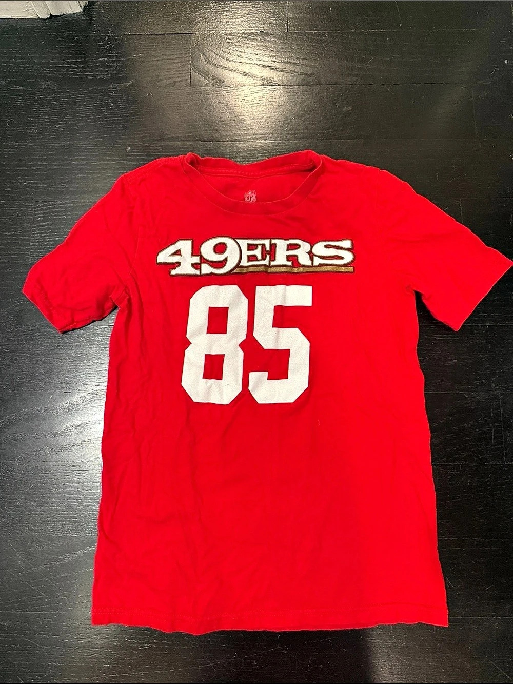 NFL George Kittle #85 49ers Red & White Tee Boys Medium